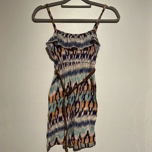 “Bundle 10 for $12” Juniors summer beach vacation travel belted mini strap dress